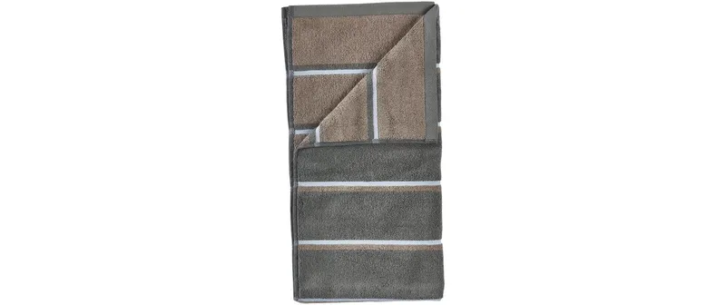 Zone Denmark Duschtuch 70 x 140 cm Olivgrün/Taupe/blu Nebel