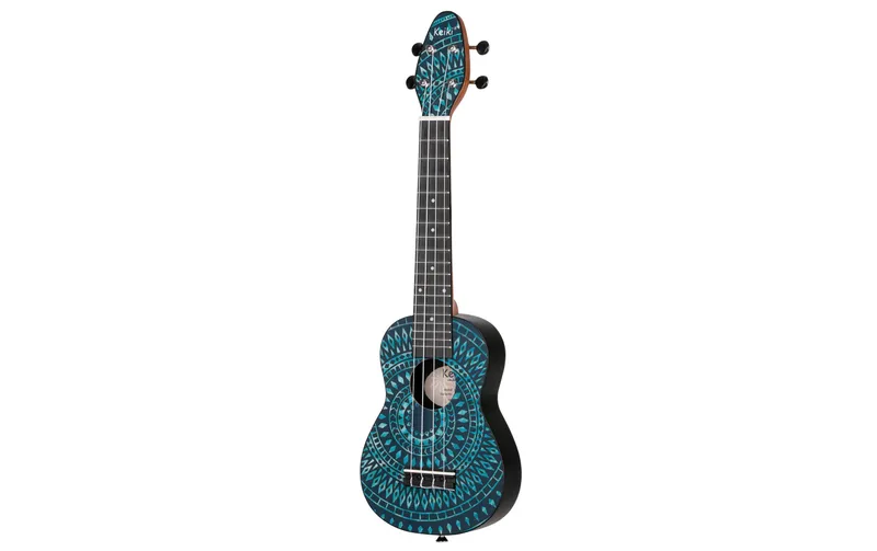 Ortega Guitars Ukulele Keiki Package K2SS-BKC – Blue Kaleidoscop
