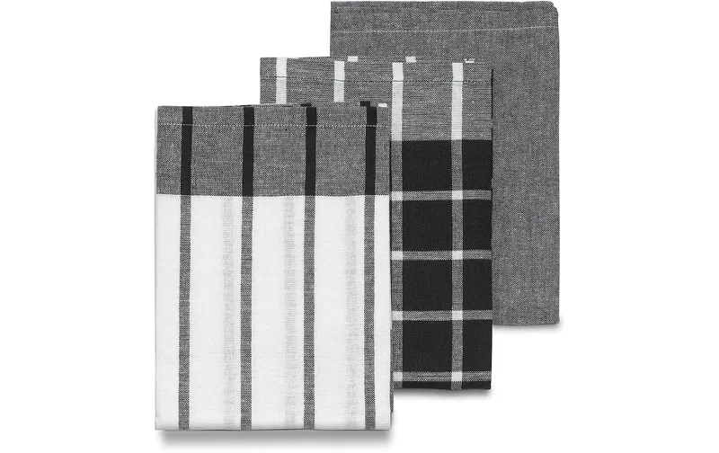 Kela Geschirrtuch-Set Pasado 3 pieces, black/white