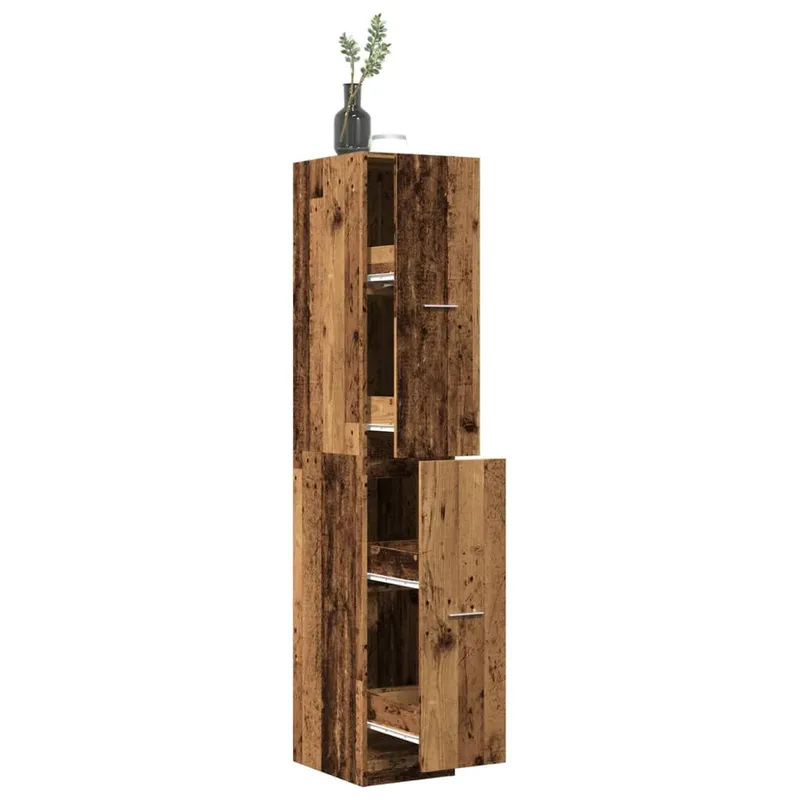 Apothekerschrank Altholz-Optik 30x41x174,5 cm derivato del legno