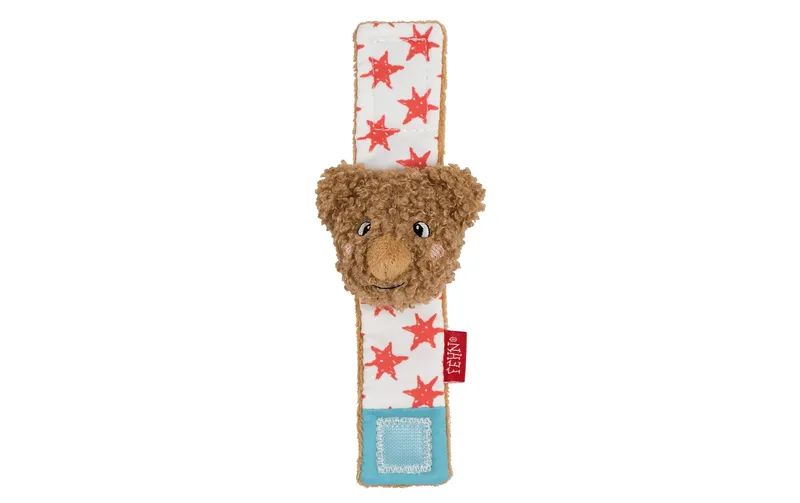 fehn Rasselarmband Bär, Plüsch / Velours, brun, 15 cm