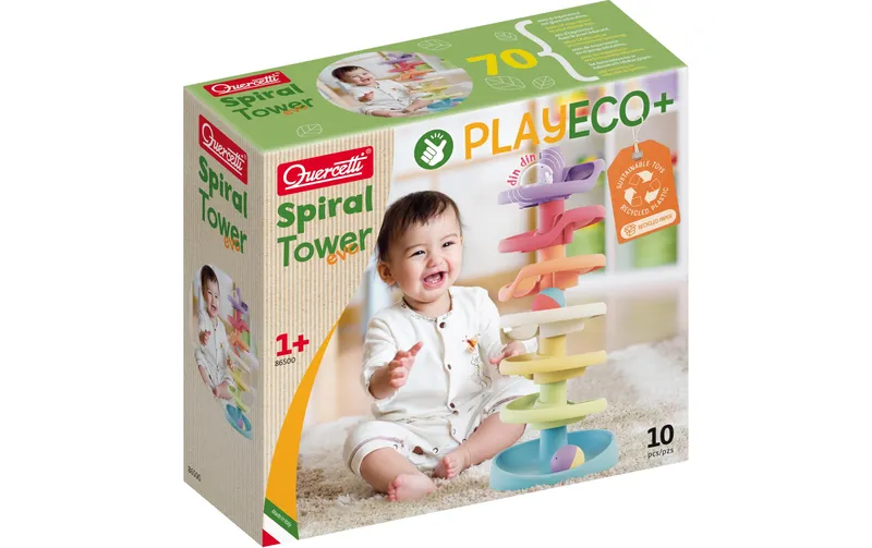 Quercetti PlayEco+ Kugelturm con Rasselbällen
