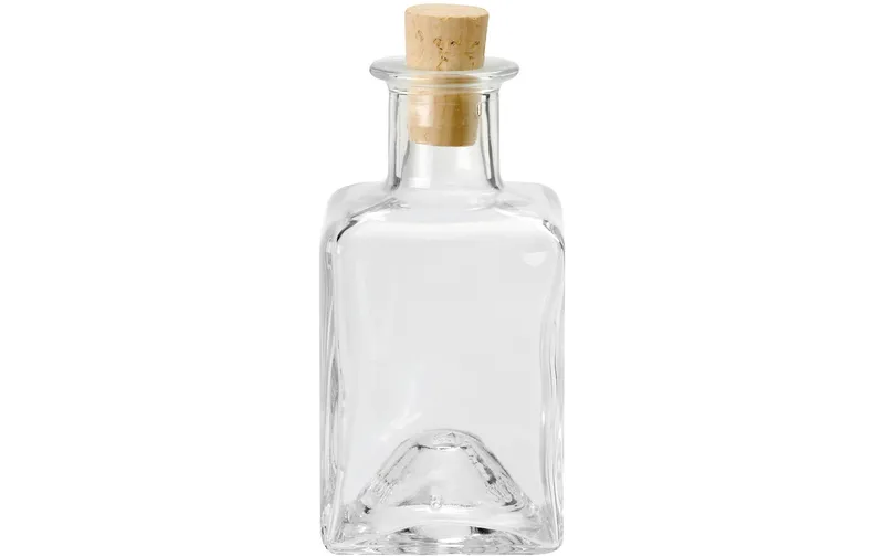 Glorex Glasflasche Quadratisch, 200 ml