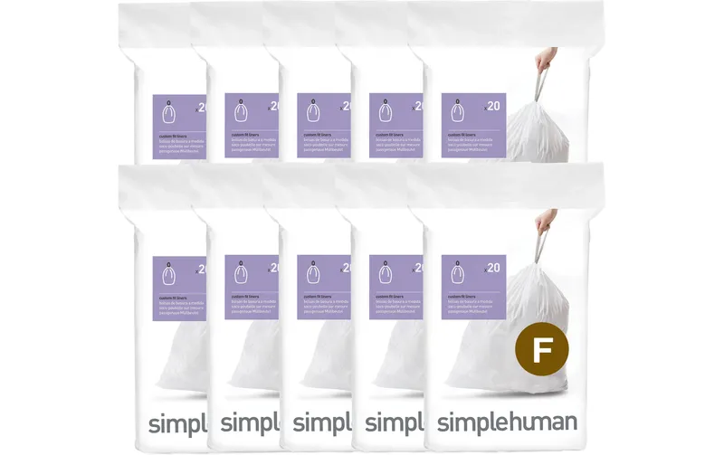 Simplehuman refuse sacks Code F, 30 l, 200 pieces