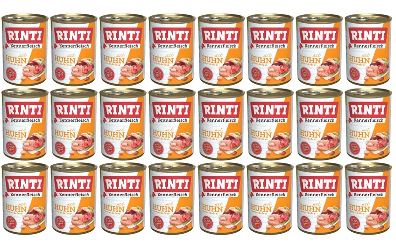 Rinti Nassfutter Kennerfleisch pur Dose Huhn, 24 x 400 g