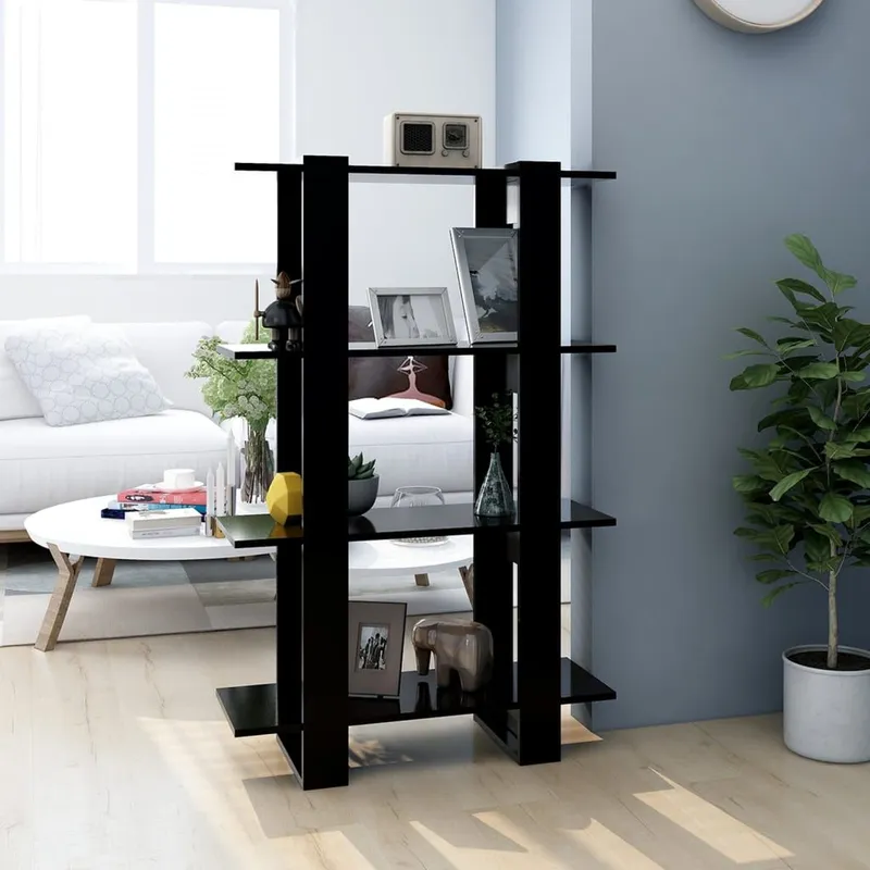 Bücherregal/Raumteiler black 80x30x123,5 cm