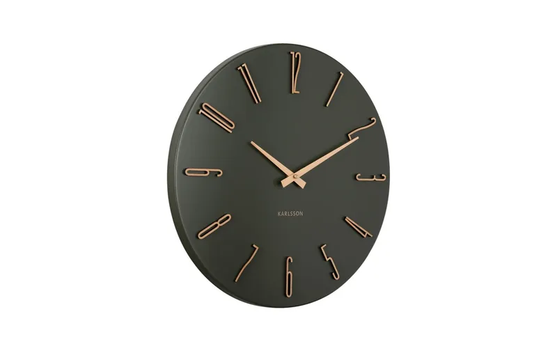 KARLSSON Wanduhr Esmerado 40 cm, Luxury Green