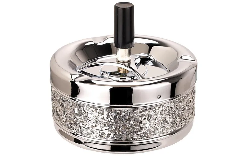 Dameco Aschenbecher con Schleuderdeckel, argento