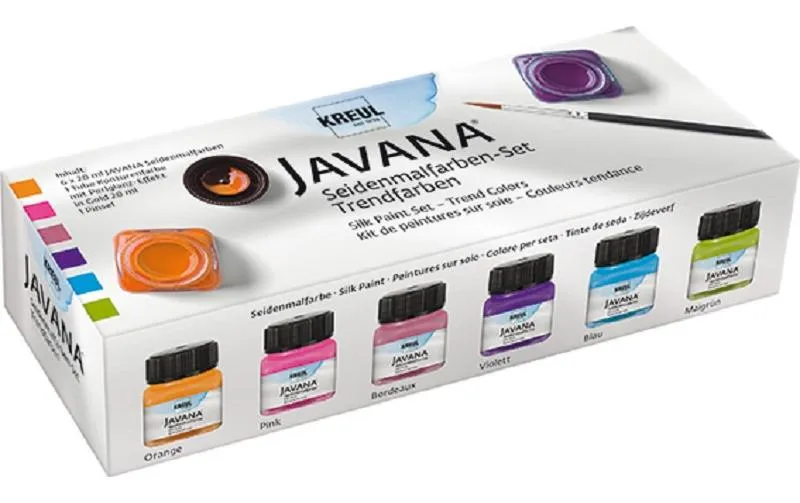 Kreul Textilfarbe Seidenmalfarbe Javana 6 pieces. je 20 ml