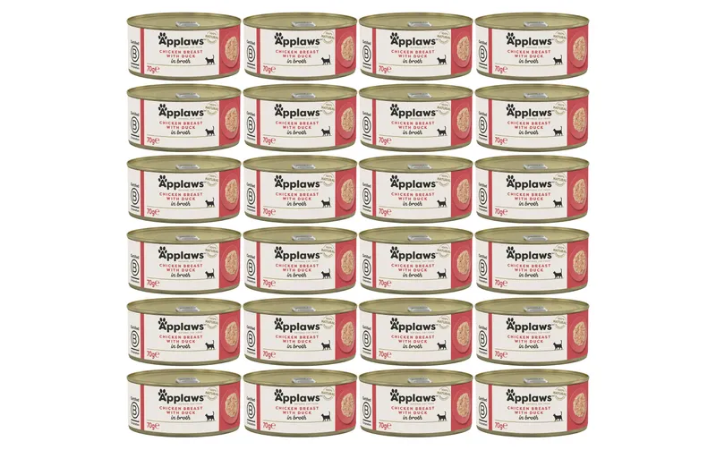 Applaws Nassfutter Dose Hühnerbrust & Ente, 24 x 70 g