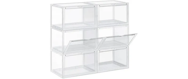 Songmics Schuhschrank 6-er Set transparent