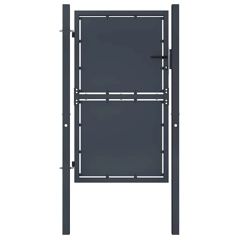Gartentor aus Stahl 100 x 200 cm Anthrazit