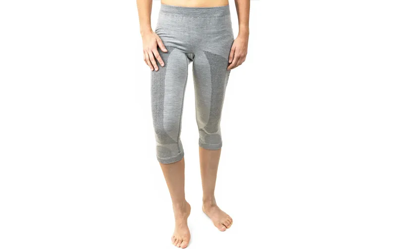 Merino & More Damen Funktionsunterhose 3/4 S, Grau