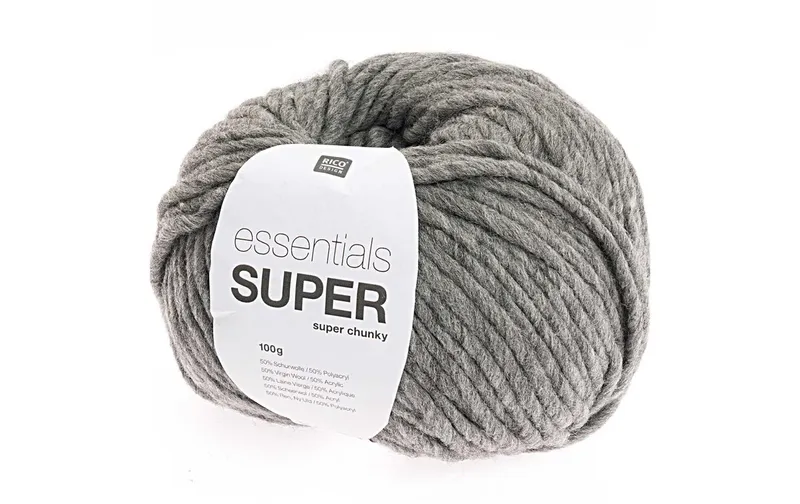 Rico Design Wolle Essentials Super Super Chunky 100 g gris