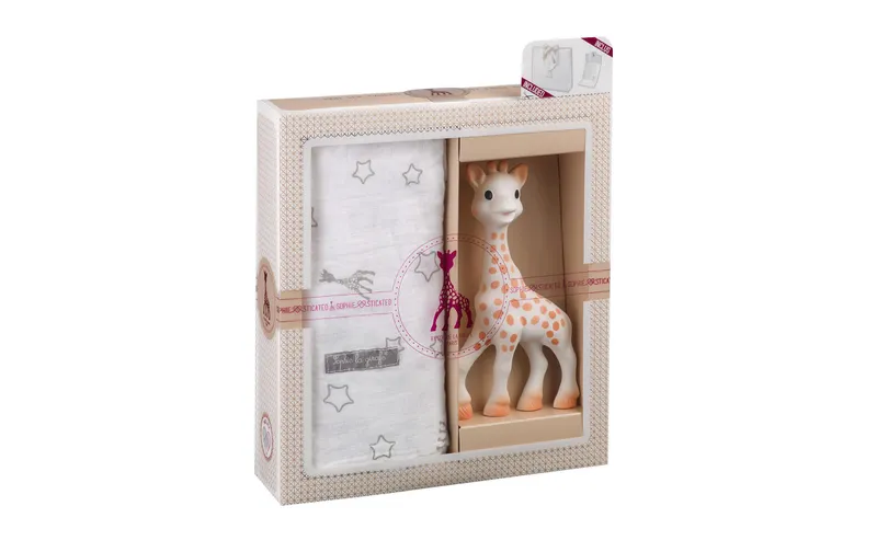 Sophie la girafe Geschenkset Spielfigur e Mulltuch