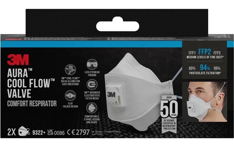 3M Feinstaubmaske 9322+ FFP2