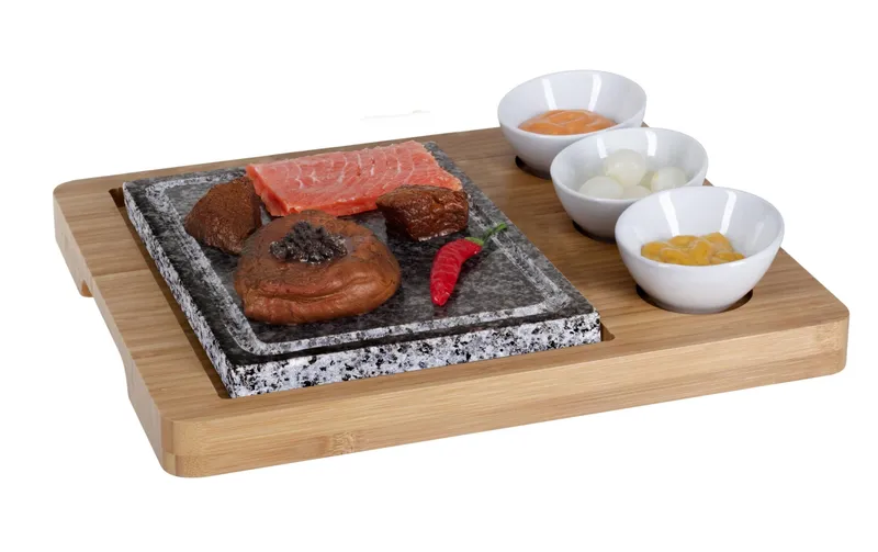 Nouvel Hot Stone Platte 5-teilig, Bambus