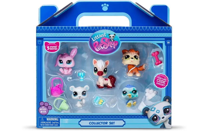 BANDAI Littlest Pet Shop Set 5 Pets Bergwelt & Accessoires