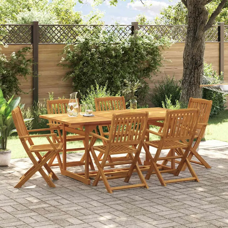 7-tlg. Garten-Essgruppe 180x90x75 cm legno massiccio acacia