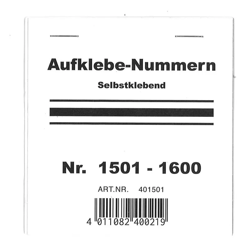 Numéros à coller nr. 1501-1600 1501-1600