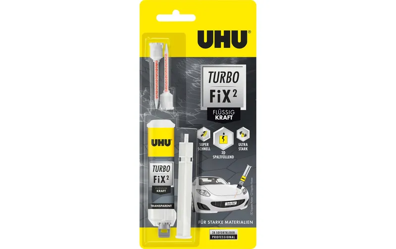 UHU Turbo Fix2 Flüssig Kraft 10 ml, Transparent