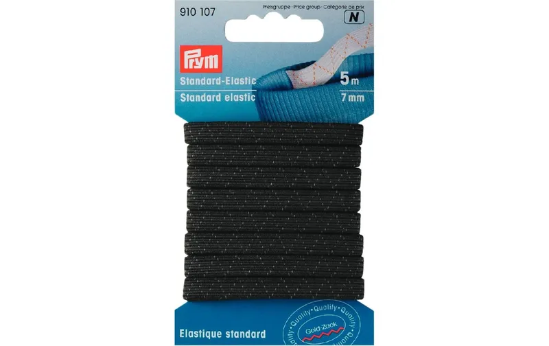 Prym Elastikband Standard 7 mm, nero