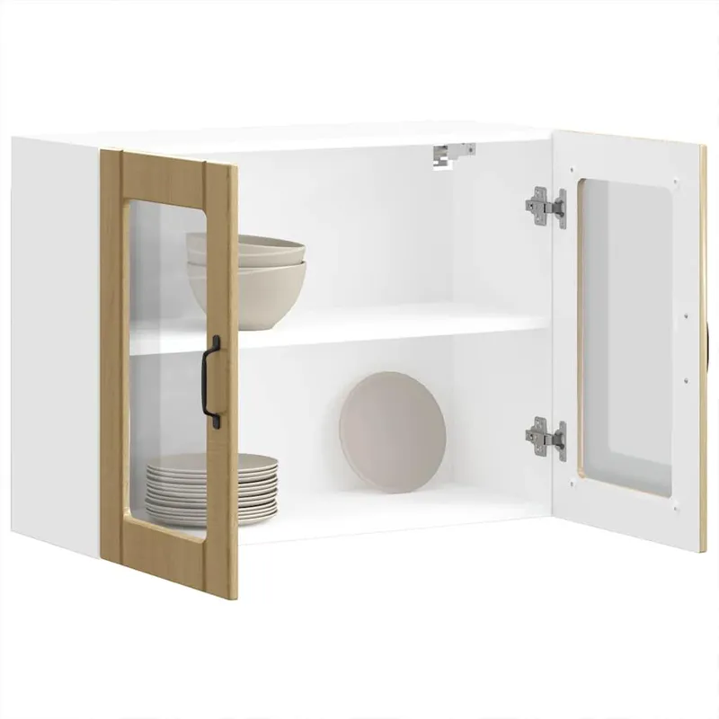 Küchen-Hängeschrank mit Glastür Lucca Sonoma-Eiche derivato del legno