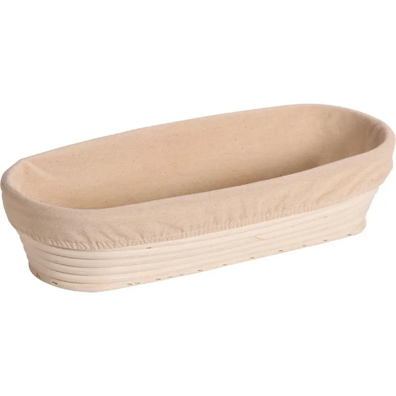 Kesper Pot à lancer ovale en rotin avec coussinet 35 x 15 x 8 cm