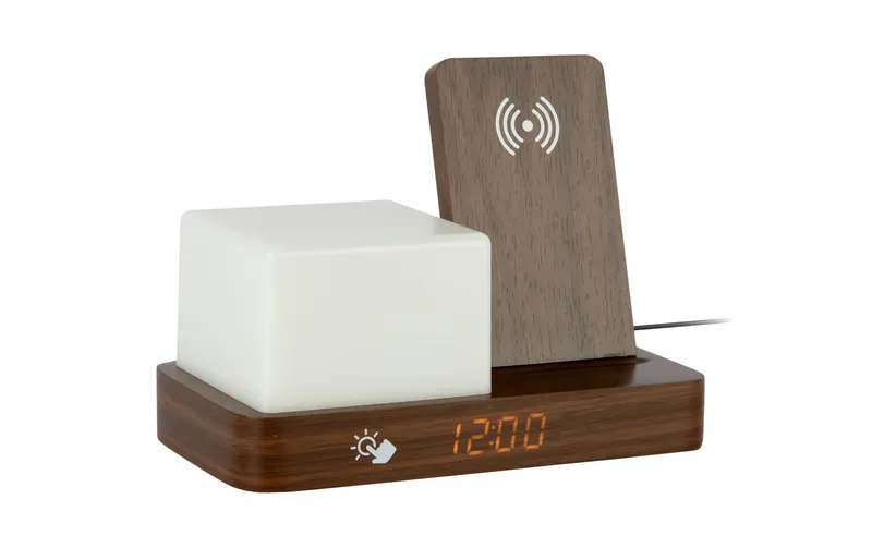 KARLSSON Wecker Retro Night Light LED Mokkabraun