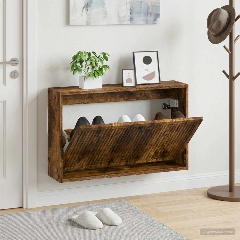 Wandmontierter Schuhschrank EDE 71 x 17 x 43 cm Holzwerkstoff