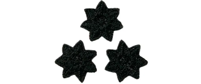 Mono-Quick Applikation 3 Sternchen, schwarz | Mono-Quick 3 pièces