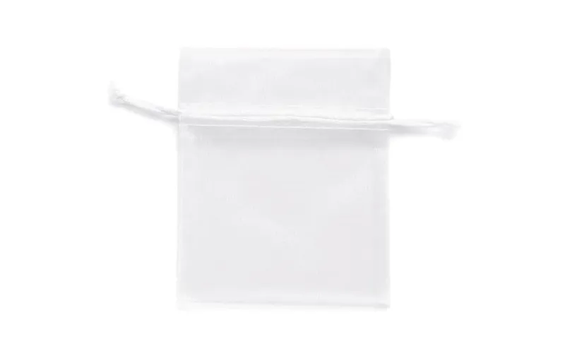 Glorex Organzabeutel Organza 6 pièces, blanc, 8 x 10 cm