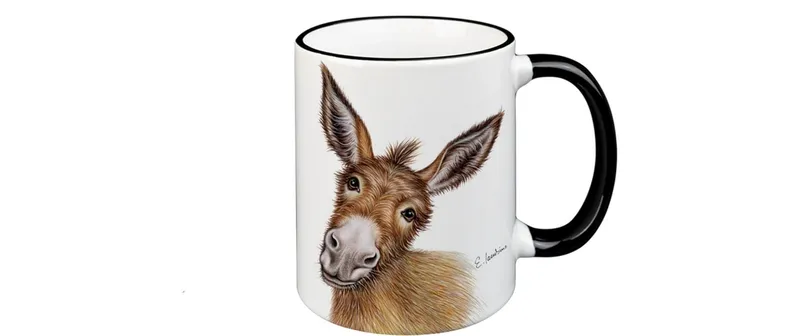 creanorm Tasse Esel 330 ml, 1 pièces, noir/blanc