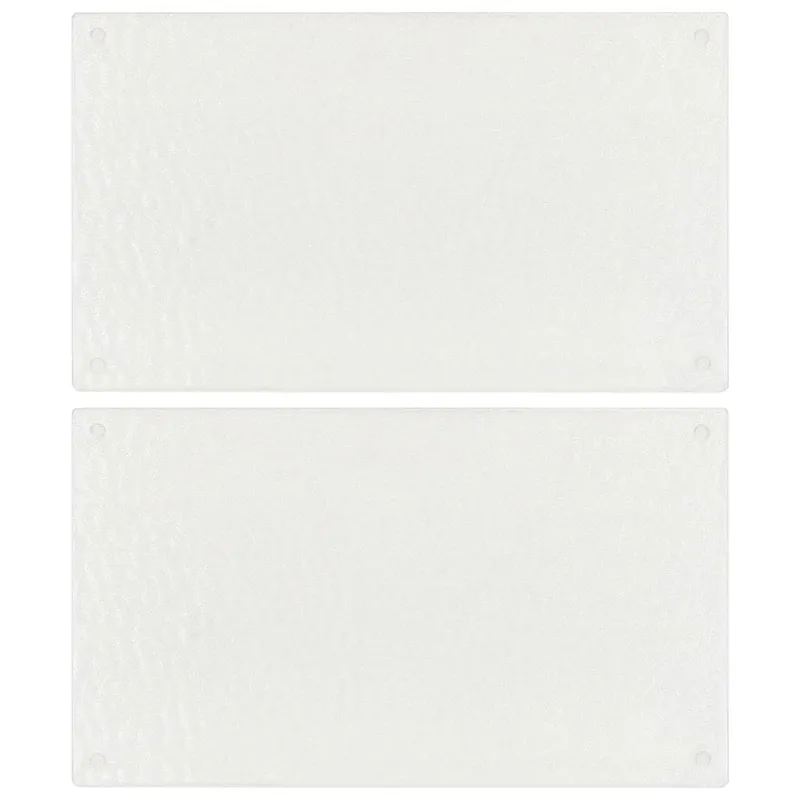 Schneidebretter 2 Stk. Transparent Blasenmuster Hartglas
