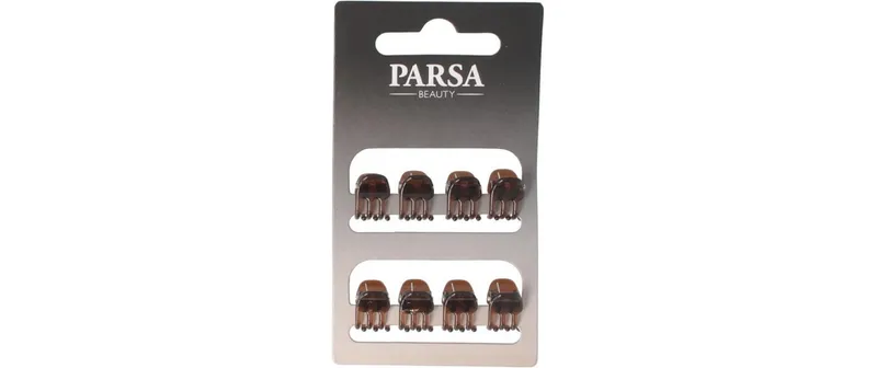 Parsa Beauty Haarklammer klein Braun 8 Stück