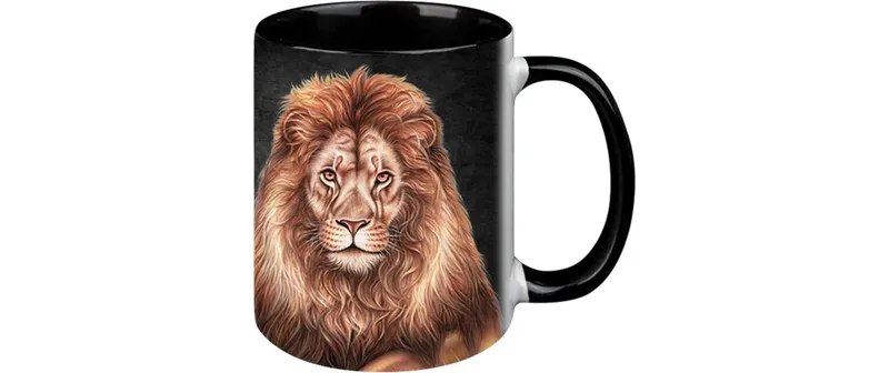 creanorm Tasse Löwe Black Edition 330 ml, 1 pièces, noir