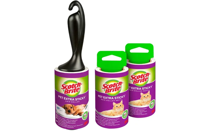 Scotch-Brite Kleiderroller Pet Extra, 1 Roller with 2 Ersatzrollen