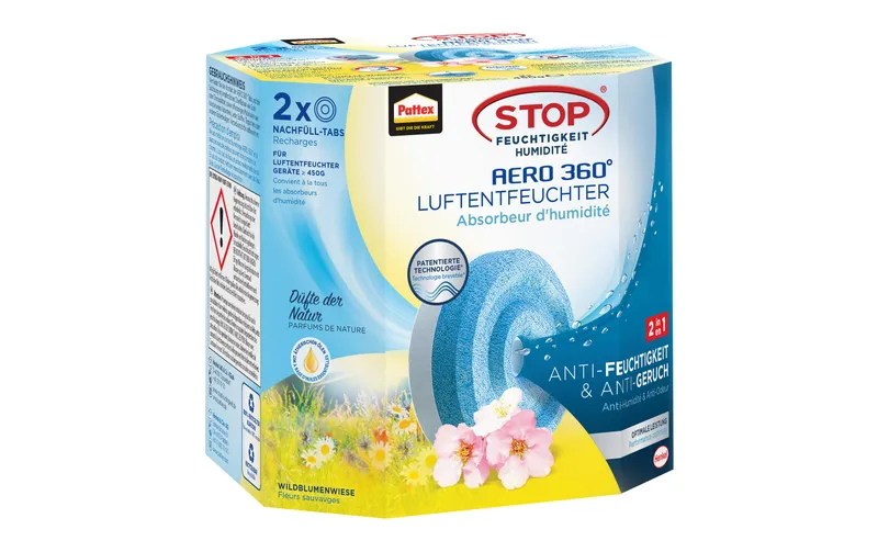 Pattex Nachfüll-Tabs Aero 360 Wildblumen 2 x 450 g