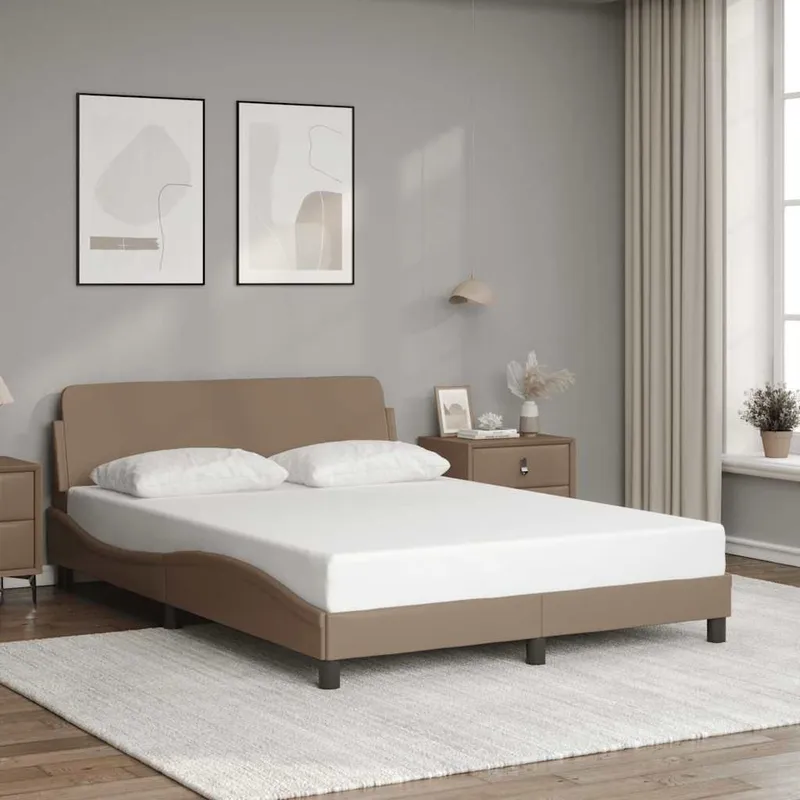 Bettgestell "Dover" Cappuccino-marrone 140x190 cm Kunstleder