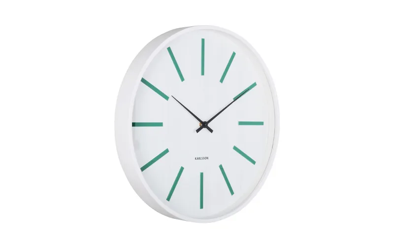 KARLSSON Wanduhr Arruga Retro 40 cm, Weiss/Retrogrün