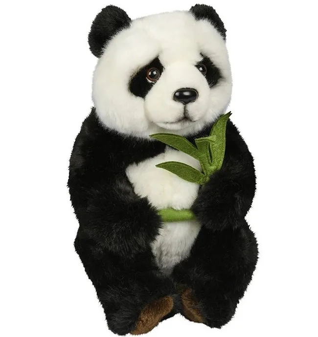 Plüsch Panda with Blatt 28 cm