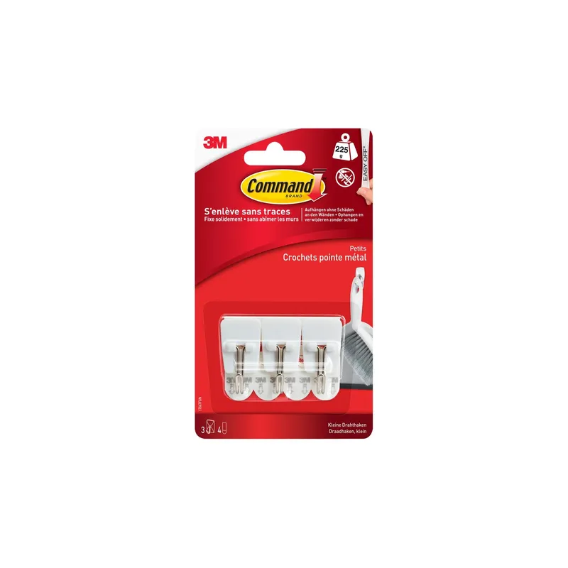 Command Klebehaken Draht 0.22 kg, 3 Stück