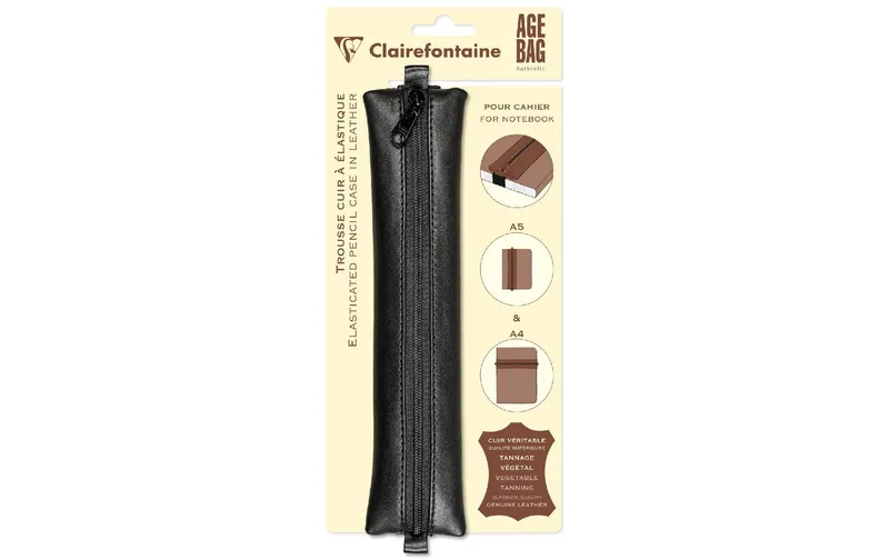 Clairefontaine Etui AgeBag Leder Schwarz