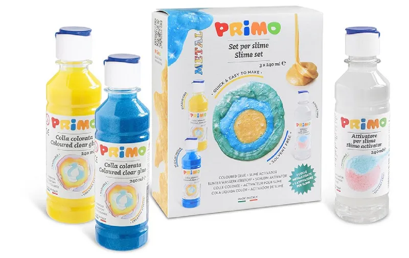 Primo Bastelkleber Slime-Set, metallic