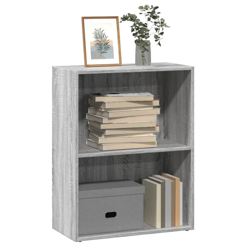 Bücherregal grigio Sonoma 60x30x77 cm derivato del legno