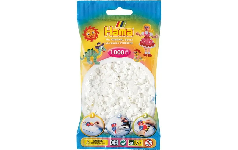Hama Bügelperlen midi 1000 Stk Weiss