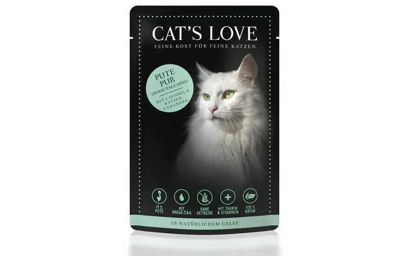 Cat's Love Nassfutter Adult Pute, 85 g