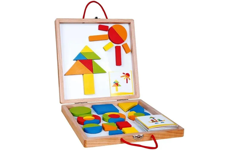 Spielba Holzspielwaren Magnetspiel con Vorlagen in Box