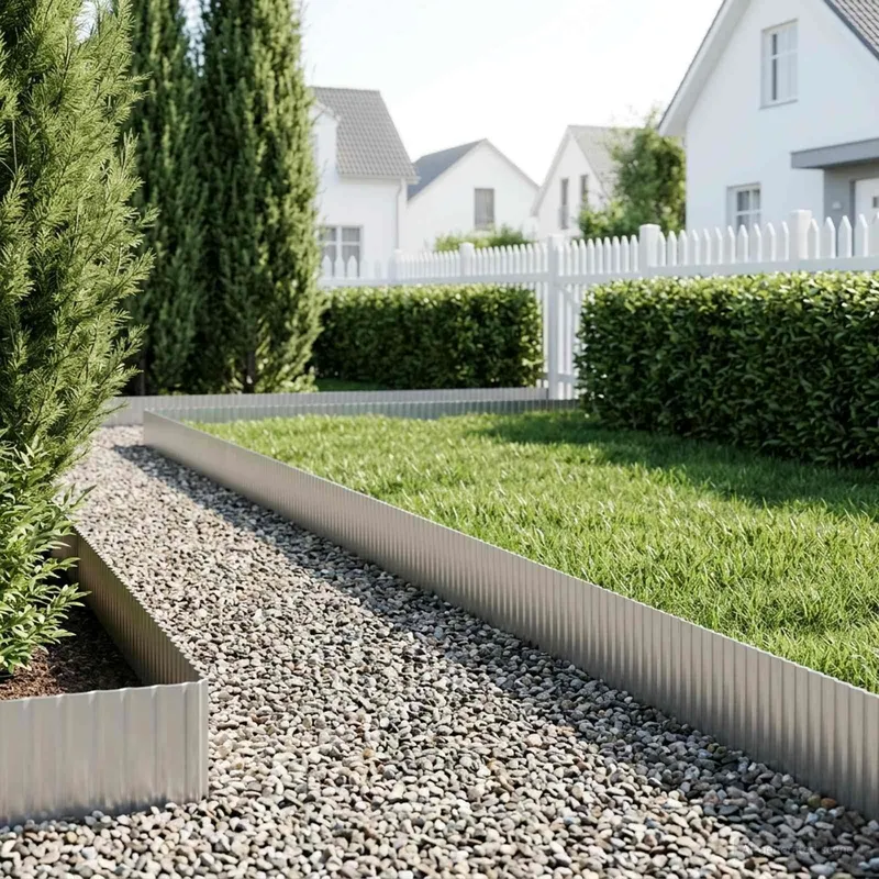Bordure de Pelouse 5 m x 20 cm Acier galvanisé Argenté