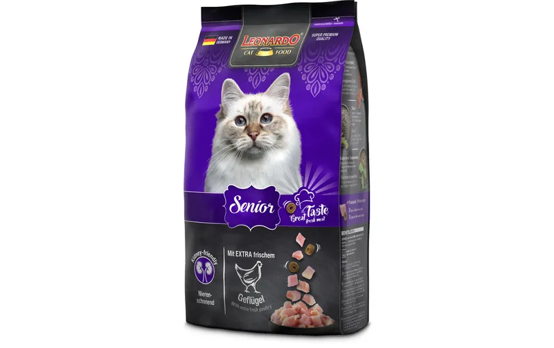 Leonardo Cat Food Trockenfutter Senior Geflügel, 1.8 kg